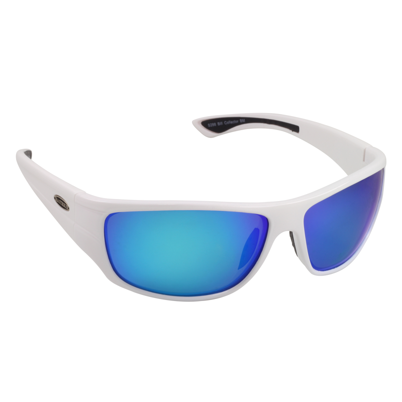 Sea Striker® Bill Collector White/Blue Mirror Polarized Sunglasses