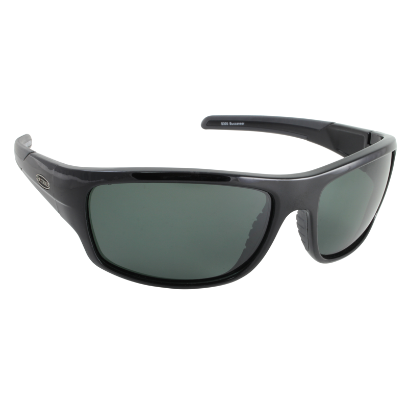 Sea Striker® Buccaneer Matte Black / Solid Grey,Glossy Black / Solid Grey Polarized Sunglasses