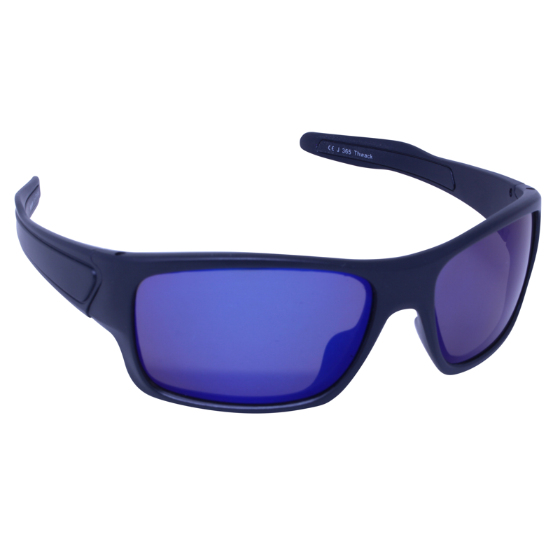 Just A Shade Smaller® Thwack Matte Black/Blue Mirror Children's Sunglasses