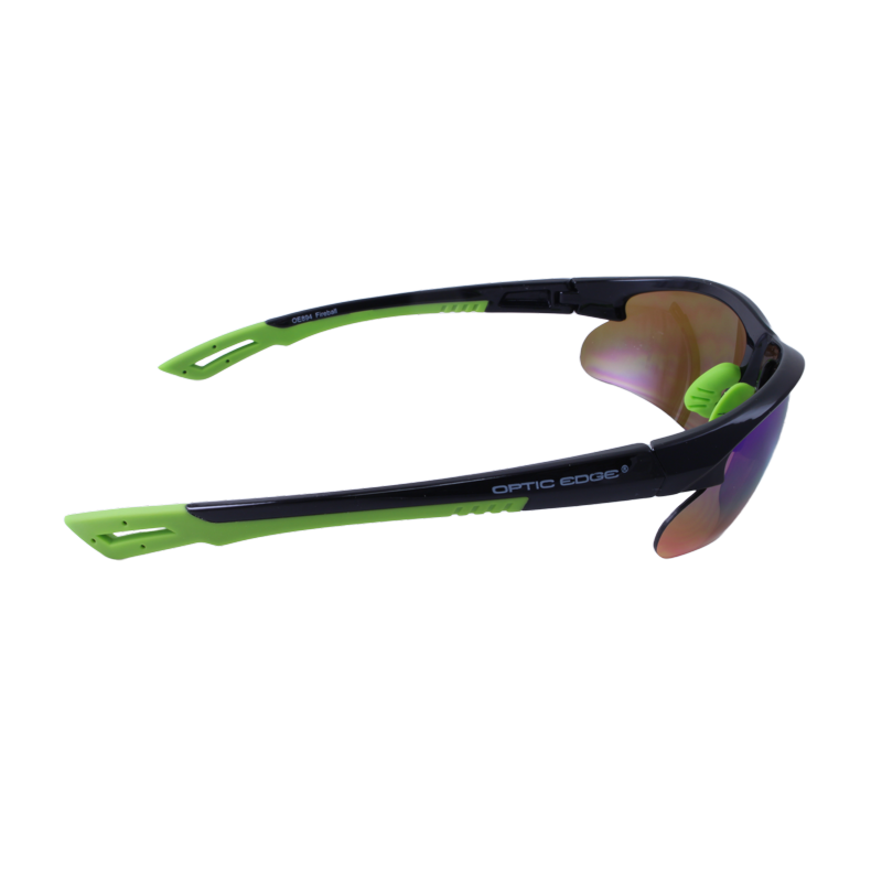 Optic Edge® Fireball Matte Black/Blue,Glossy Black/Blue,Glossy Black/Purple,Glossy Black/Orange,Glossy Black/Green,Silver/Orange Sport Wraps