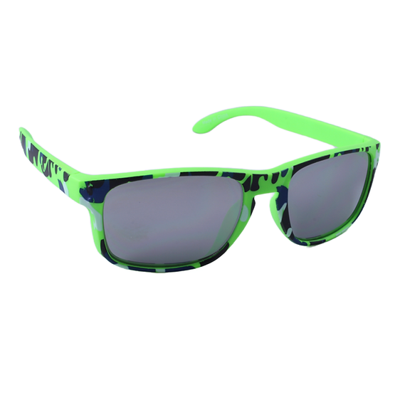 Just A Shade SmallerĀ® Fighter Lime Camo Children's Sunglasses
