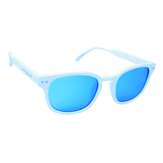 Islander Eyes® Guam White/Blue Mirror Polarized Sunglasses
