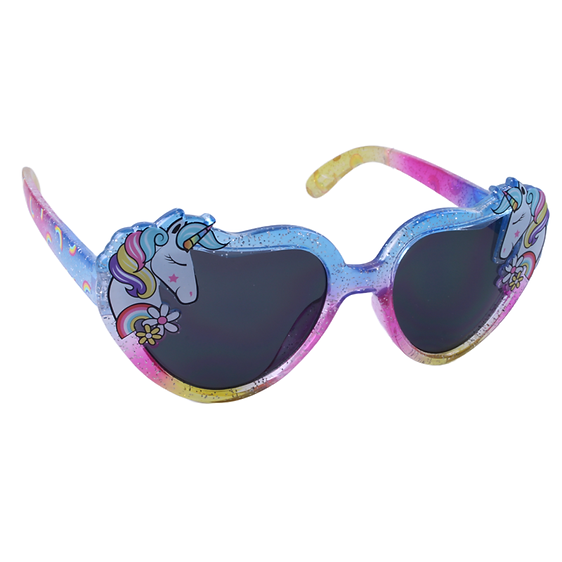 Just A Shade SmallerĀ® Unicorn Rainbow Blue Children's Sunglasses