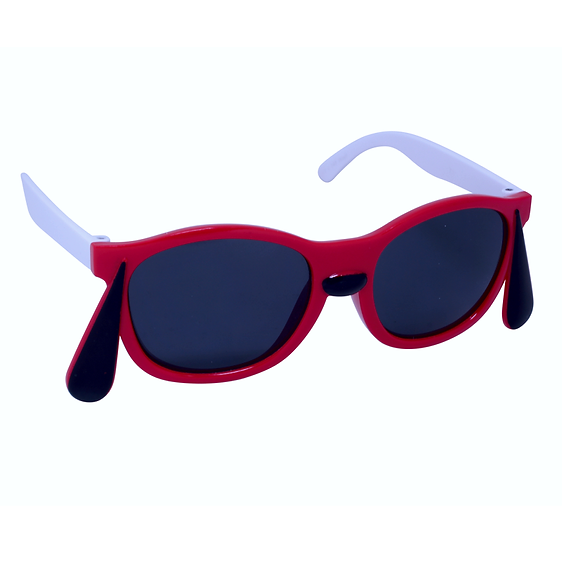 Just A Shade Smaller® Woof Red Frame/White Temples Children's Sunglasses