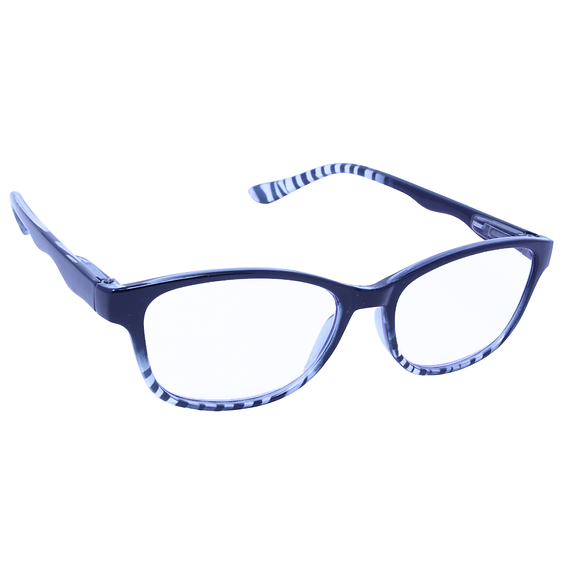 Perfect Vision® Blue Light Reader - Oval Zebra / +1.25,Zebra / +1.50,Zebra / +1.75,Zebra / +2.00,Zebra / +2.50 Blue Light Reading Glasses