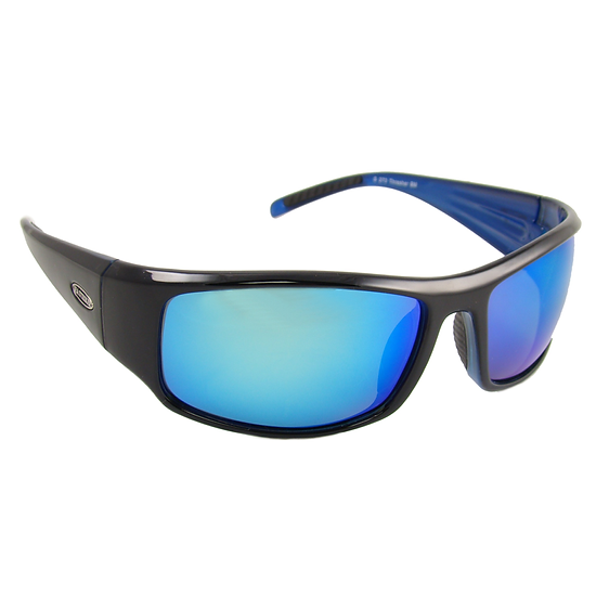 Sea Striker® Thresher Black/Blue Mirror Polarized Sunglasses