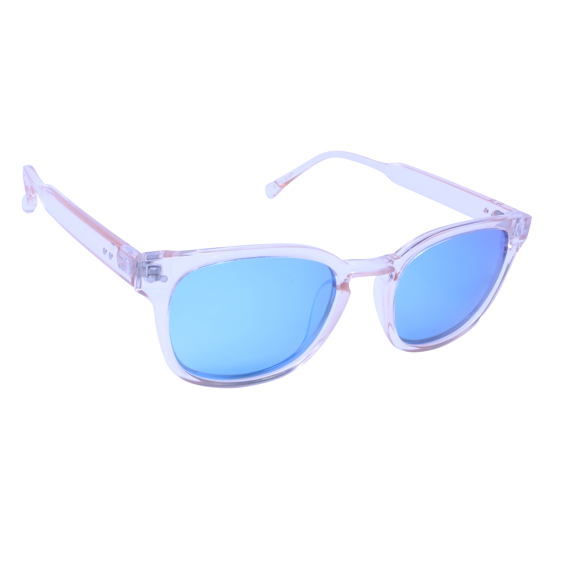 Islander Eyes® Guam Crystal Pink/Blue Mirror Polarized Sunglasses