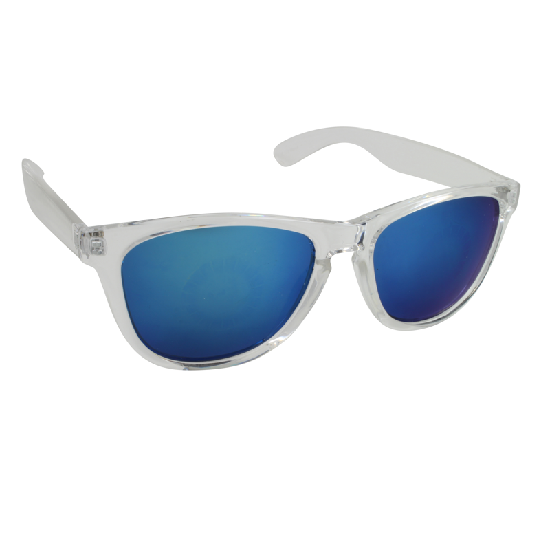 Clear frame mirrored sunglasses online