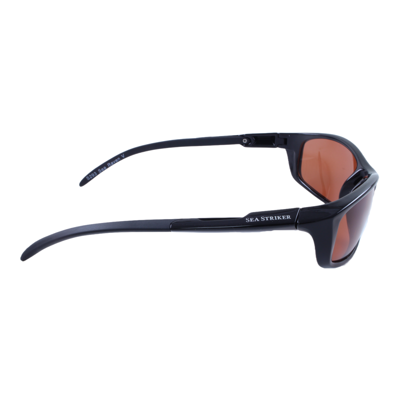 Sea Striker Sea Hawk Polarized Sunglasses, Black Frame, Grey Mirror Lens