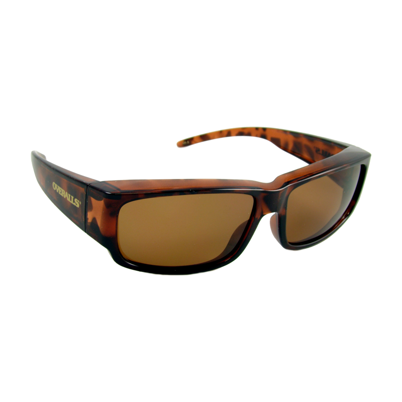 Overalls® Rectangular Tortoise Frame/Brown Lenses Polarized Sunglasses