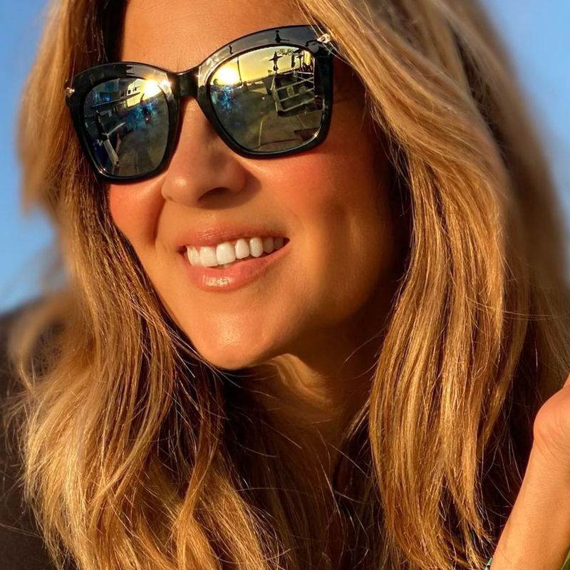 Model wearing Red Carpet Beryl polarized sunglasses