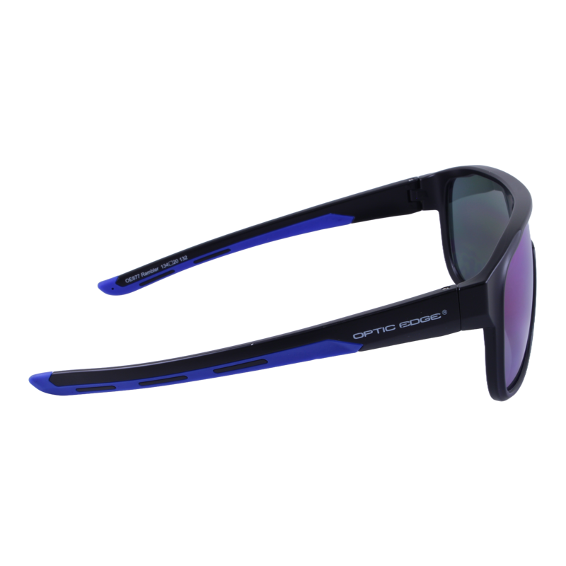 Optic Edge® Rambler in Black/Blue Mirror - side view