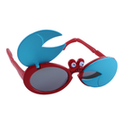 Just A Shade Smaller® Crabby children's sunglasses in cherry red with aqua claws