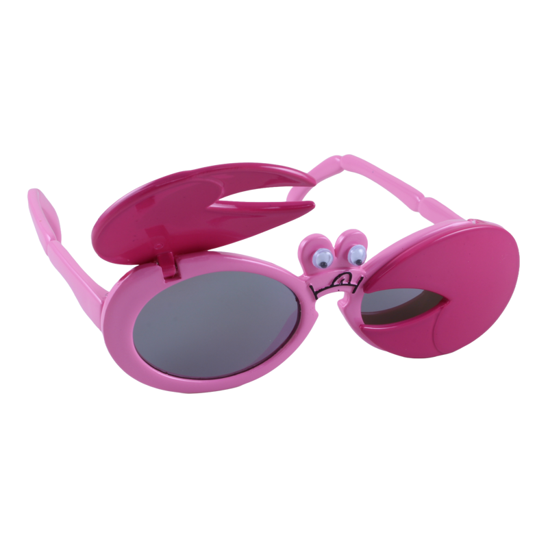 Just A Shade Smaller® Crabby children's sunglasses in ballet pink with magenta claws