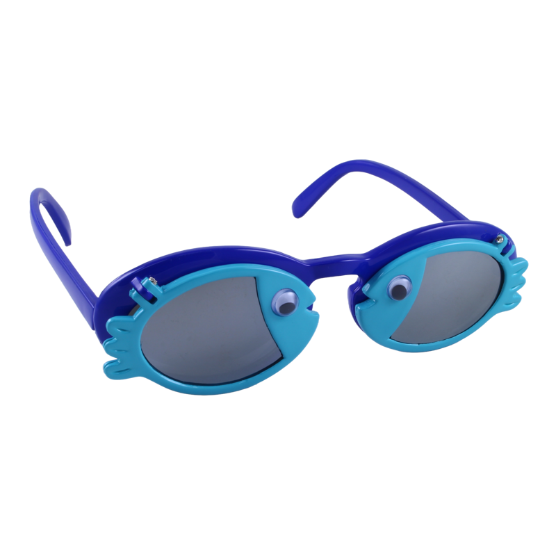 Just A Shade Smaller® Fish Children's Sunglasses in cobalt blue and aqua