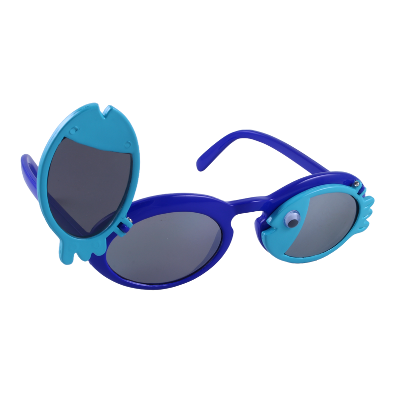 Just A Shade Smaller® Fish Children's Sunglasses in cobalt blue and aqua