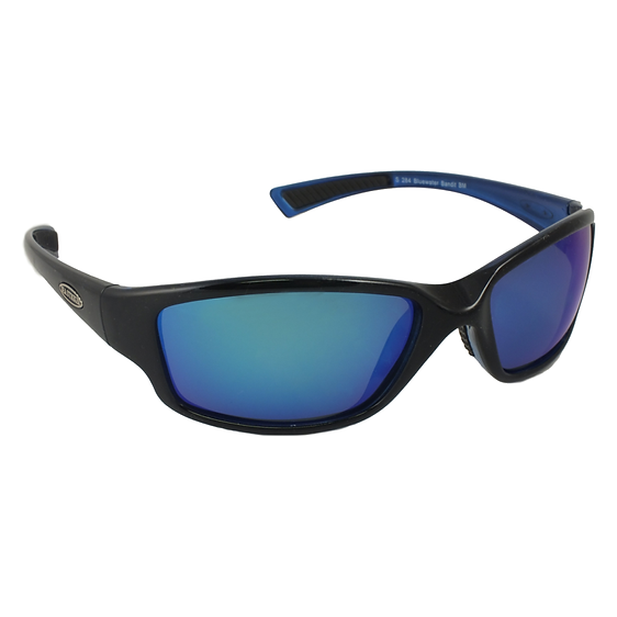 Sea Striker® Bluewater Bandit Black/Blue Mirror Polarized Sunglasses