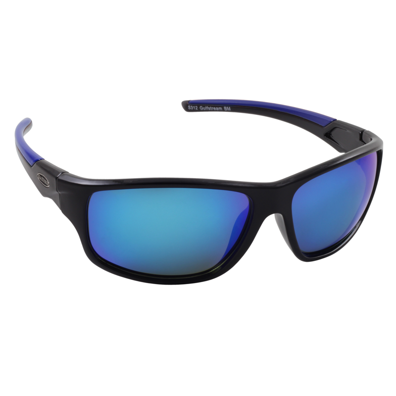 Sea Striker Gulfstream Sunglasses Black/Blue Mirror