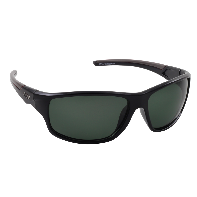 Sea Striker Reel Deal Polarized Sunglasses Rectangular, Black, One Size