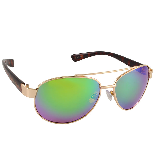 Islander Eyes® Bali Polarized Sunglasses in Gold with Green Mirror