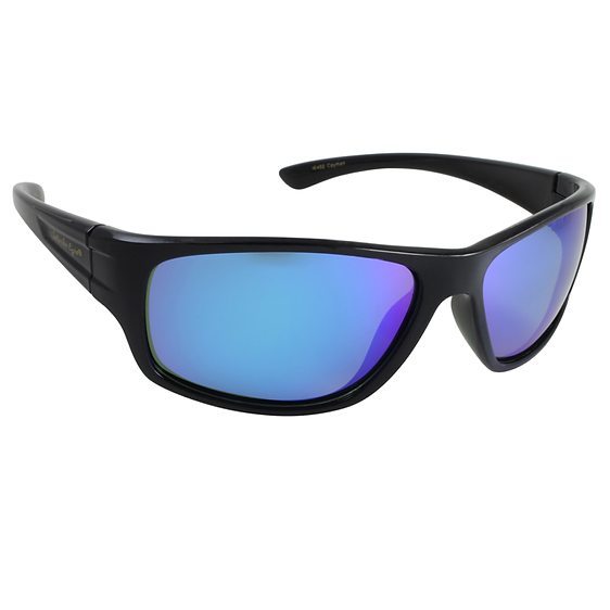 Islander Eyes® Cayman Polarized Sunglasses in Black/Blue Mirror 