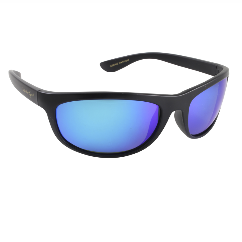Islander Eyes® Martinique Glossy Black / Blue Mirror,Matte Black / Blue Mirror Polarized Sunglasses