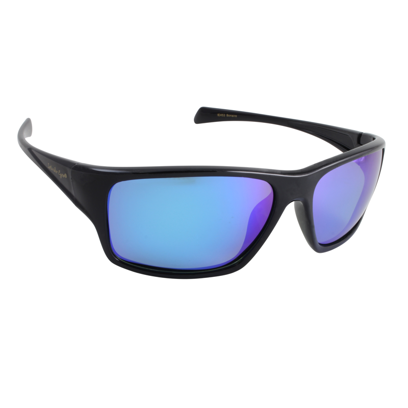 Islander Eyes® Bonaire Polarized Sunglasses in Black/Blue Mirror 