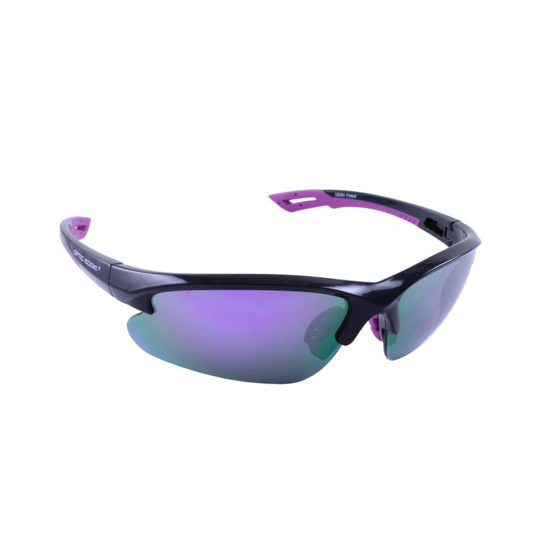 Optic Edge® Fireball Glossy Black/Purple Sport Wraps
