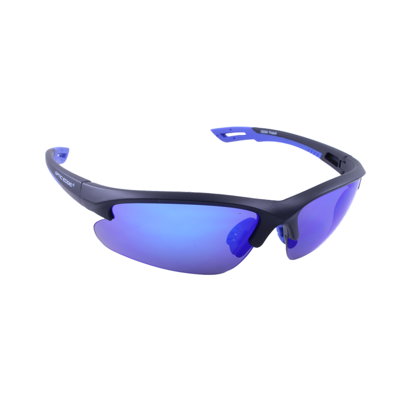 Optic Edge® Fireball Matte Black/Blue Sport Wraps