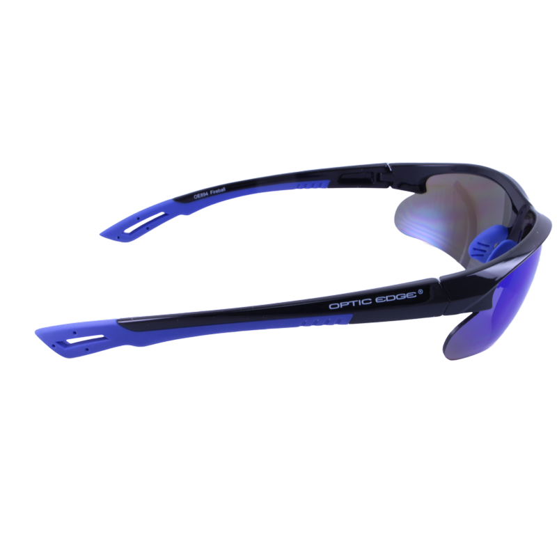 Optic Edge Fireball Mirrored Sports Wrap Sunglasses Cliff Weil