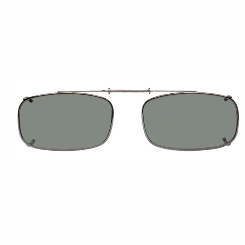 Polarized Clips True Rectangle (TRX) 50mm / Gunmetal/Grey,52mm / Gunmetal/Grey,54mm / Gunmetal/Grey,56mm / Gunmetal/Grey Clip-On Sunglasses