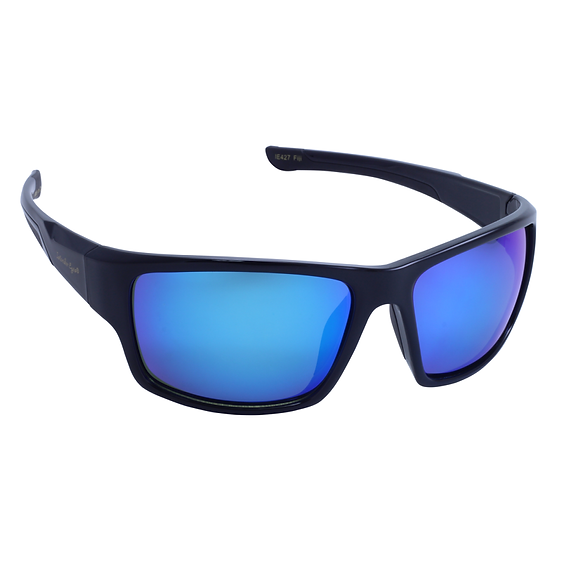 Blenders Sunglasses Polarized Sunglasses - Rimless Mirrored Lens Sunglasses  JH9004 - Black Frame Blue Mirror - CN18L4U07S5