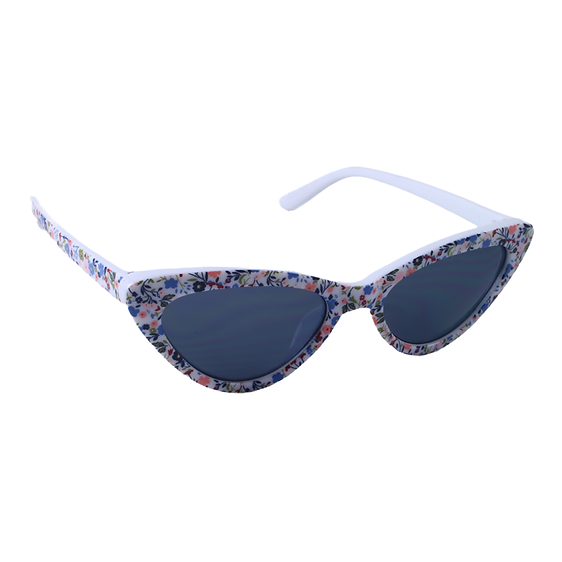 Just A Shade Smaller® Dazzle White Floral/Smoke Children's Sunglasses