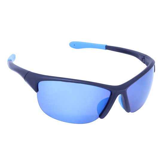 Just A Shade Smaller® Slam Black/Blue Mirror/Black Rubber Children's Sunglasses
