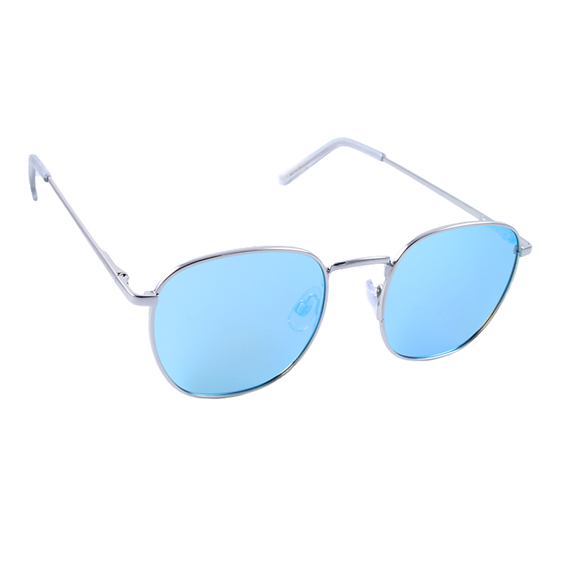 Islander Eyes® Elba Silver / Blue Mirror Polarized Sunglasses