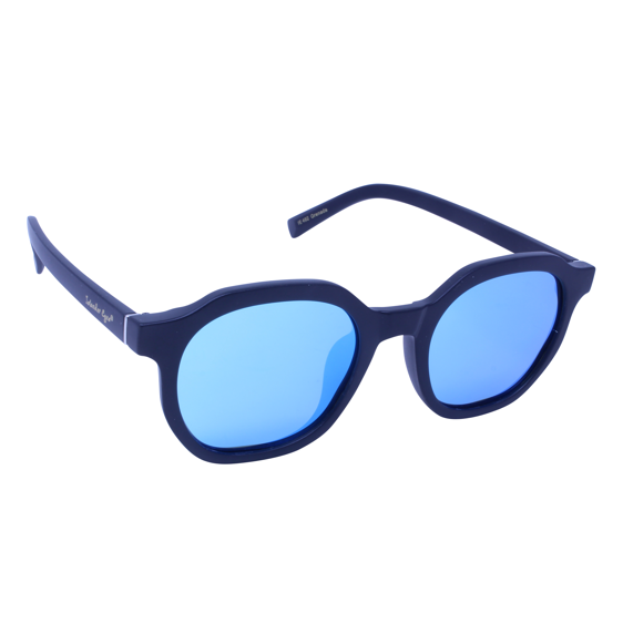 Islander Eyes® Grenada Matte Black/Blue Mirror Polarized Sunglasses