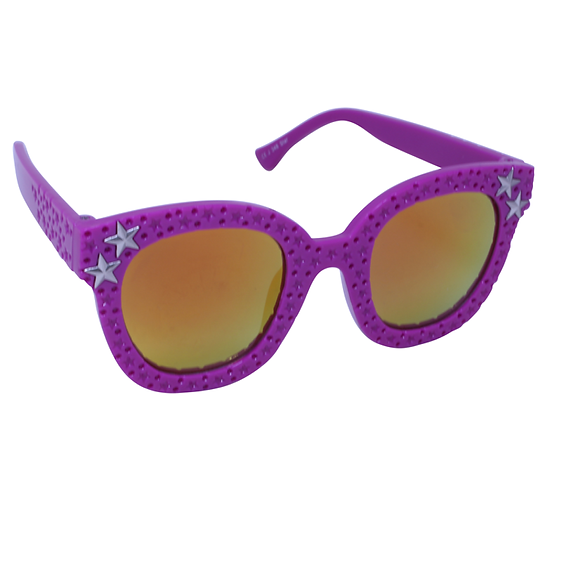 Just A Shade Smaller® Star Purple/Orange Mirror Children's Sunglasses