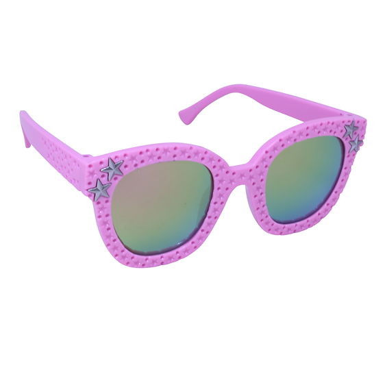 Just A Shade Smaller® Star Pink/Yellow Mirror Children's Sunglasses